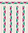 Dollhouse Miniature 1/4" Scale Wallpaper: Fern Dance, Garnet